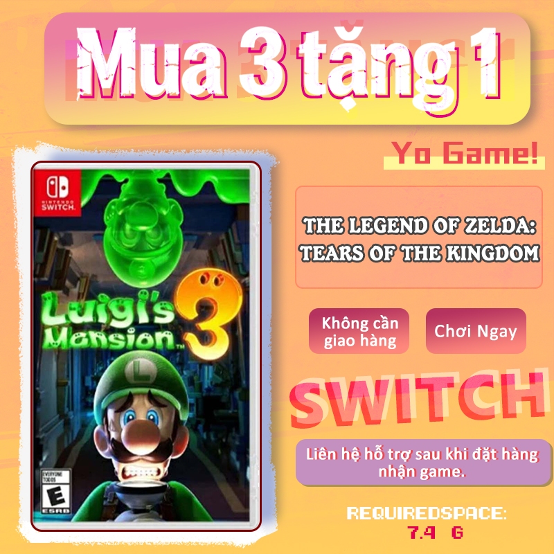 Luigi's Mansion 3 Game Nintendo Switch – Mua 3 Tặng 1