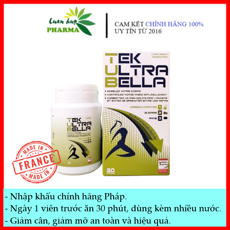 Viên Uống Giảm cân TEK ULTRA BELLA  SLimming Capsules (Nhập Pháp) - Giảm cân an toàn hiệu quả...