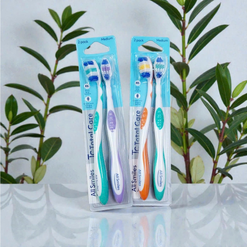 All Smiles Toothbrush Medium 2 Pack Bàn Chải Đánh Răng Lông Trung Bình