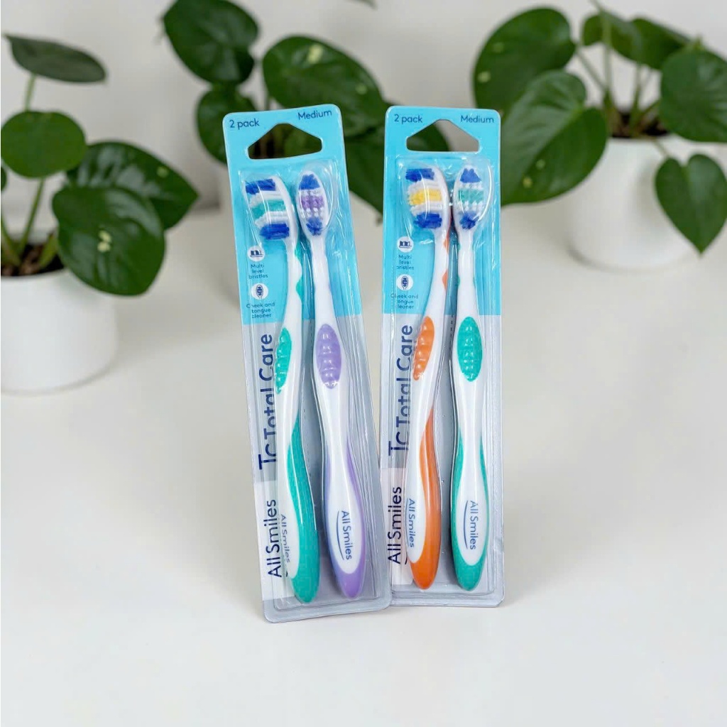 Bàn Chải All Smiles Toothbrush Medium 2 Pack Tiện Lợi