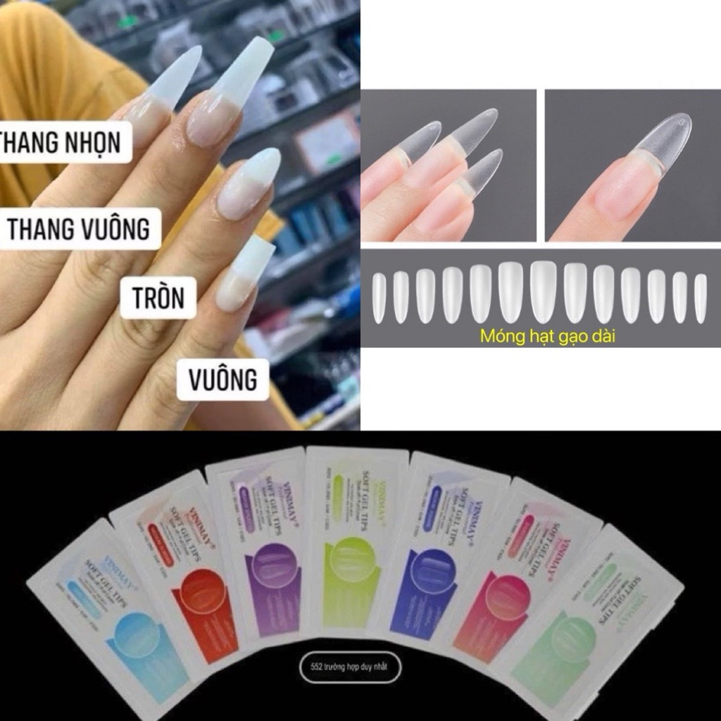 Móng giả dán hsm,vinimay,gạo dài