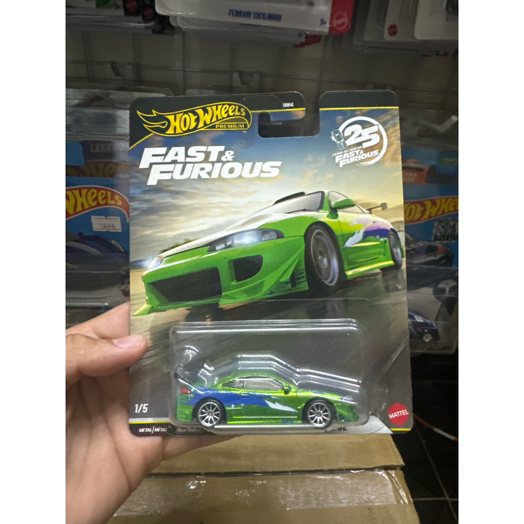 (Có sẵn-Hoả tốc SG) Xe mô hình 1:64 Hot Wheels Premium Chase 1995 Mitsubishi Eclipse bản Fast and Fu