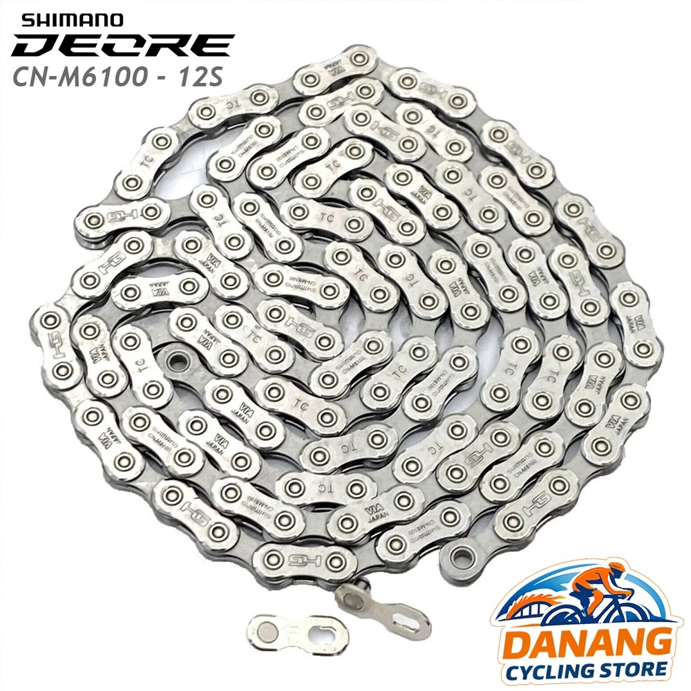 Xích Sên Xe Đạp SHIMANO Deore CN M6100 12 Tốc Độ - Chính Hãng, Không Hộp (Kèm 2 Mắc Khóa)