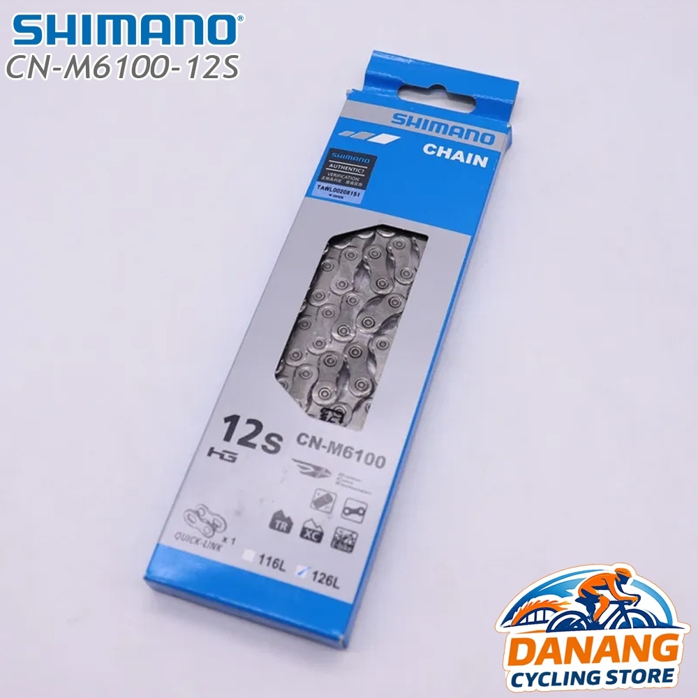 Xích Sên Xe Đạp SHIMANO Deore CN M6100 12 Tốc Độ - Full Box Chính Hãng (Kèm 2 Mắc Khóa)