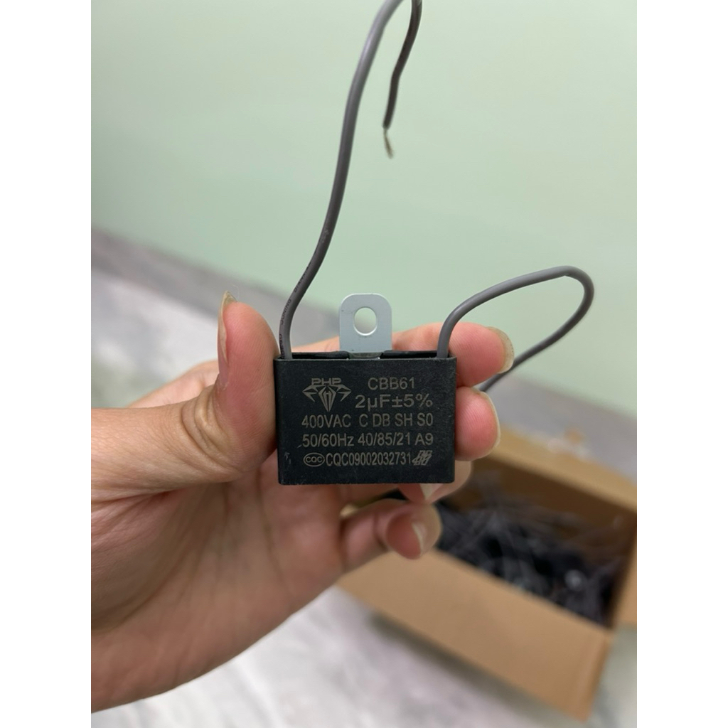 Combo 10 Tụ Quạt CBB61 2uF 400V – Tụ Quạt Điện Quạt Treo Quạt Cây Quạt Trần