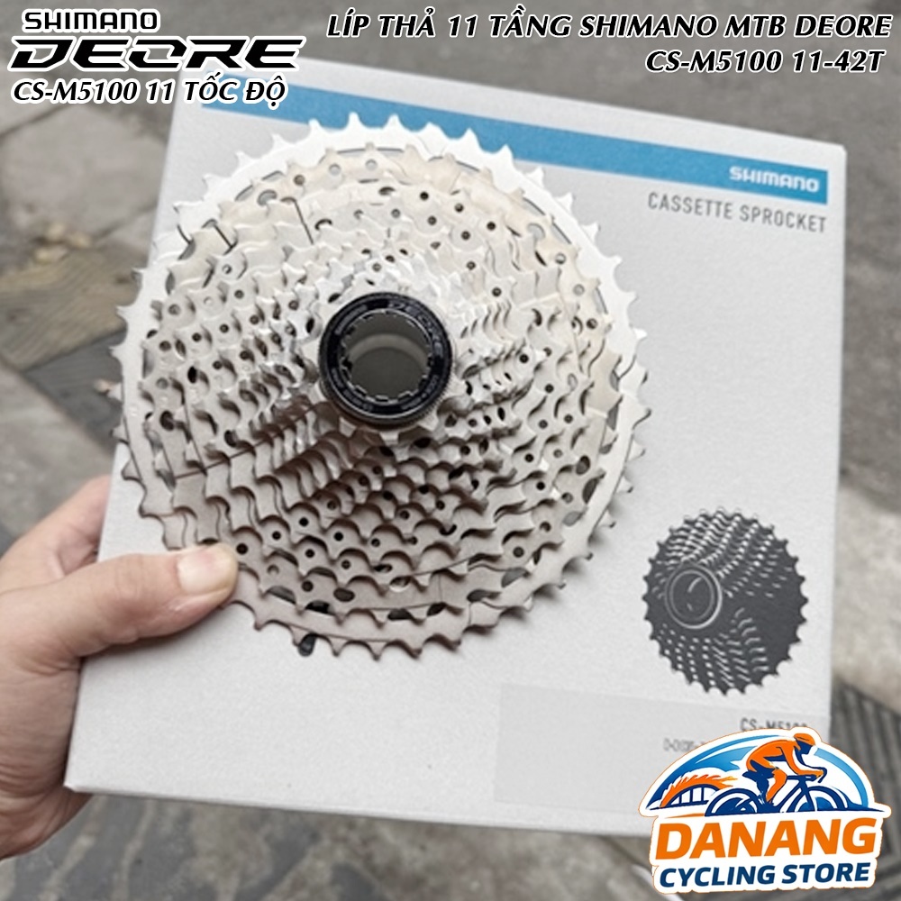 Líp Thả 11 Tầng (Cassette) Xe Đạp SHIMANO Deore CS M5100 11-42T - Full Box Chính Hãng