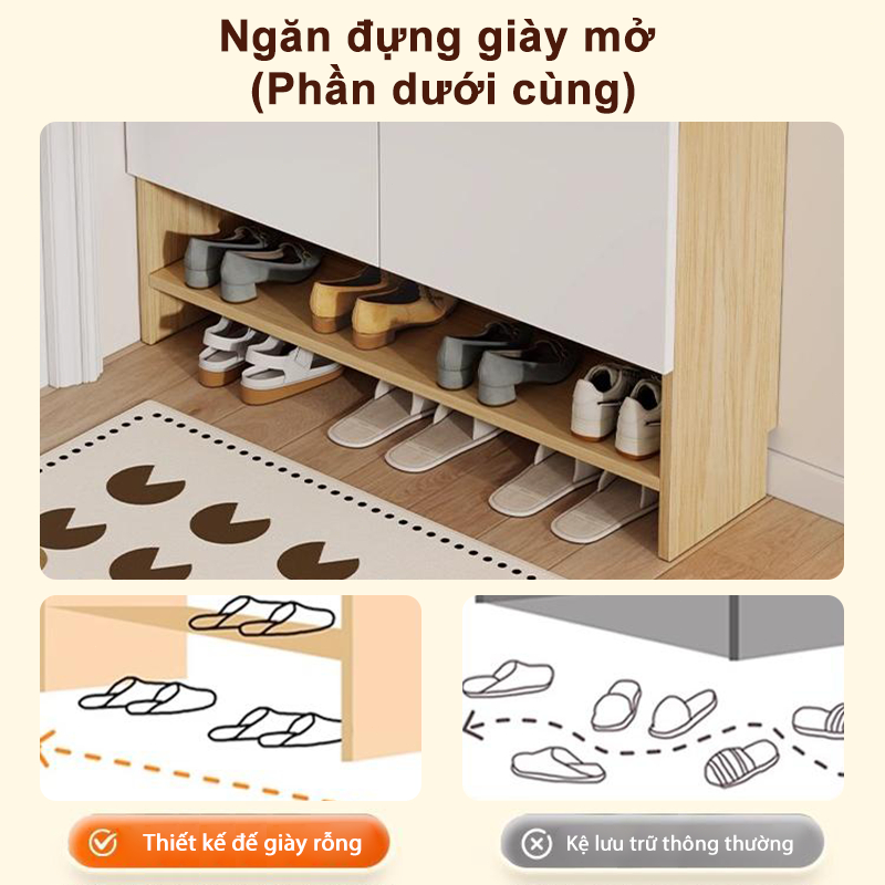 BMZAR Tủ giày 1 khối ngăn lật bảng lỗ đa năng tiết kiệm không gian phù hợp căn hộ | BigBuy360 - bigbuy360.vn