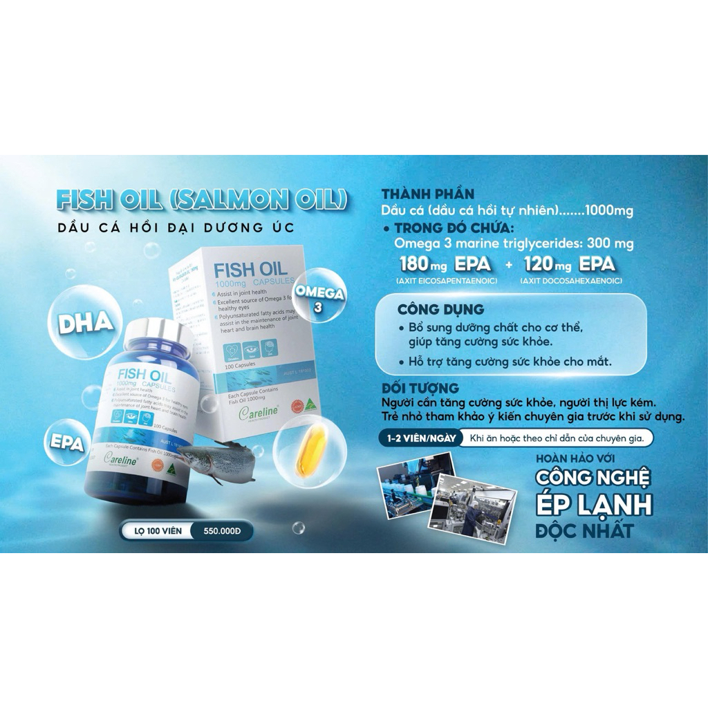 Fish Oil Careline 100 viên