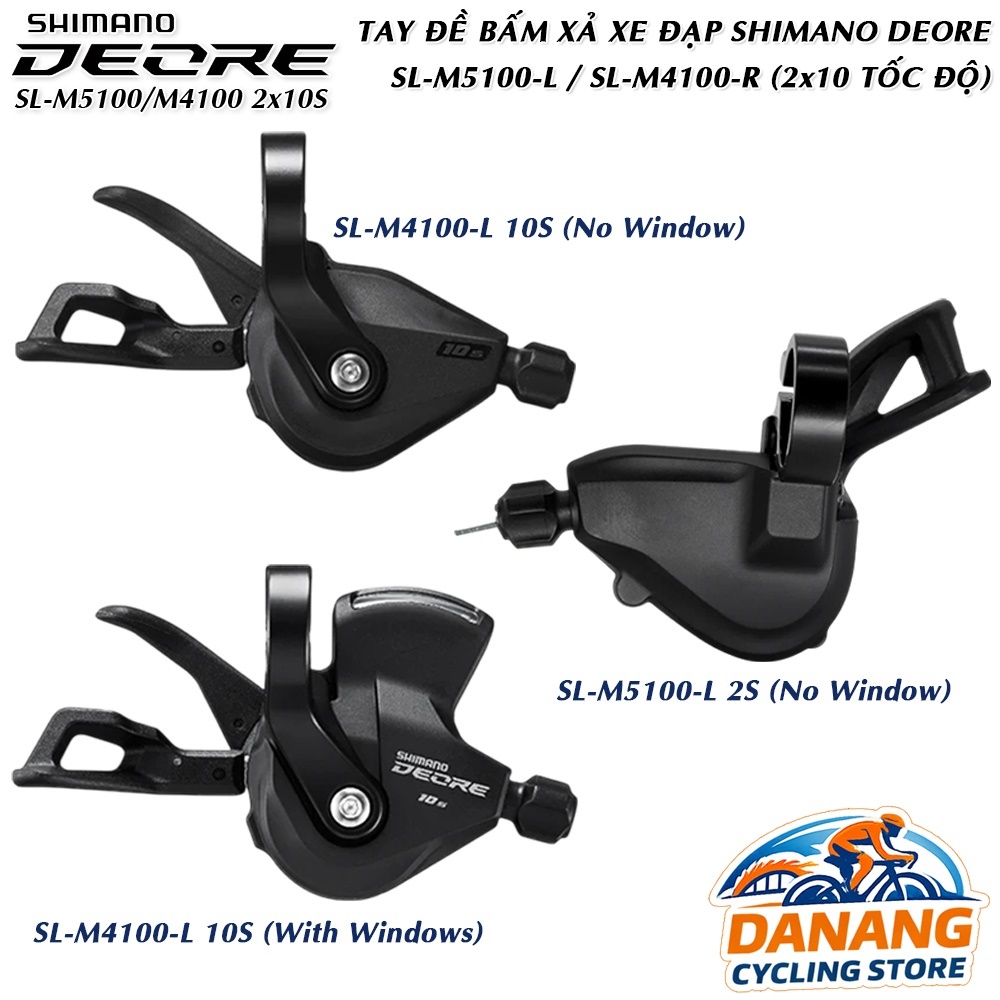 Tay Đề Bấm Xả Xe Đạp SHIMANO Deore SL M5100-L / M4100-R  2x10 Tốc Độ – Chính Hãng, Không Hộp