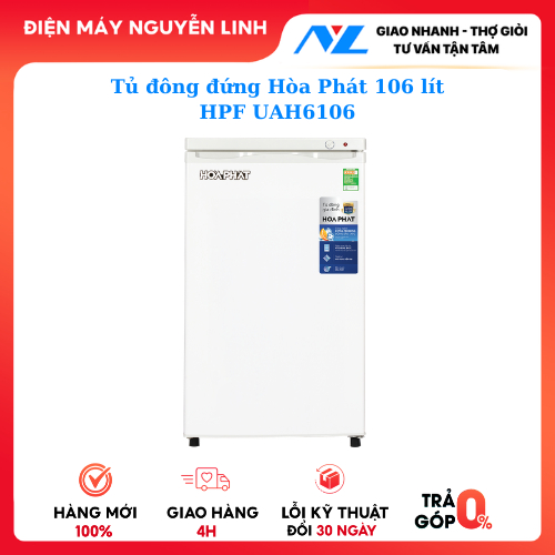 Tủ đông đứng Hòa Phát HPF UAH6106 - 106 lít