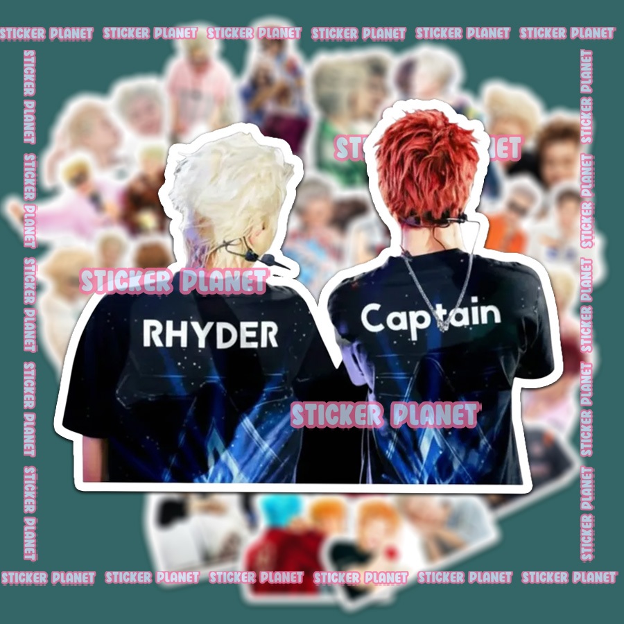 Sticker OTP Rhycap ver3 couple Rhyder Captain Boy trang trí mũ bảo hiểm,guitar,ukulele,điện thoại,sổ
