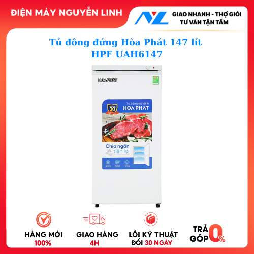 Tủ đông đứng Hòa Phát 5 ngăn 147 lít HPF UAH6147