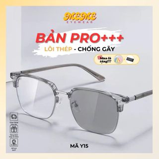 Mắt kính đổi màu dưới nắng có cận nam nữ thời trang chữ v chống UV chống ánh sáng xanh Mắt Kính MEME Y15
