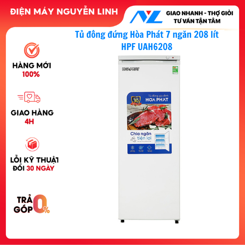 Tủ đông đứng Hòa Phát 7 ngăn 208 lít HPF UAH 6208