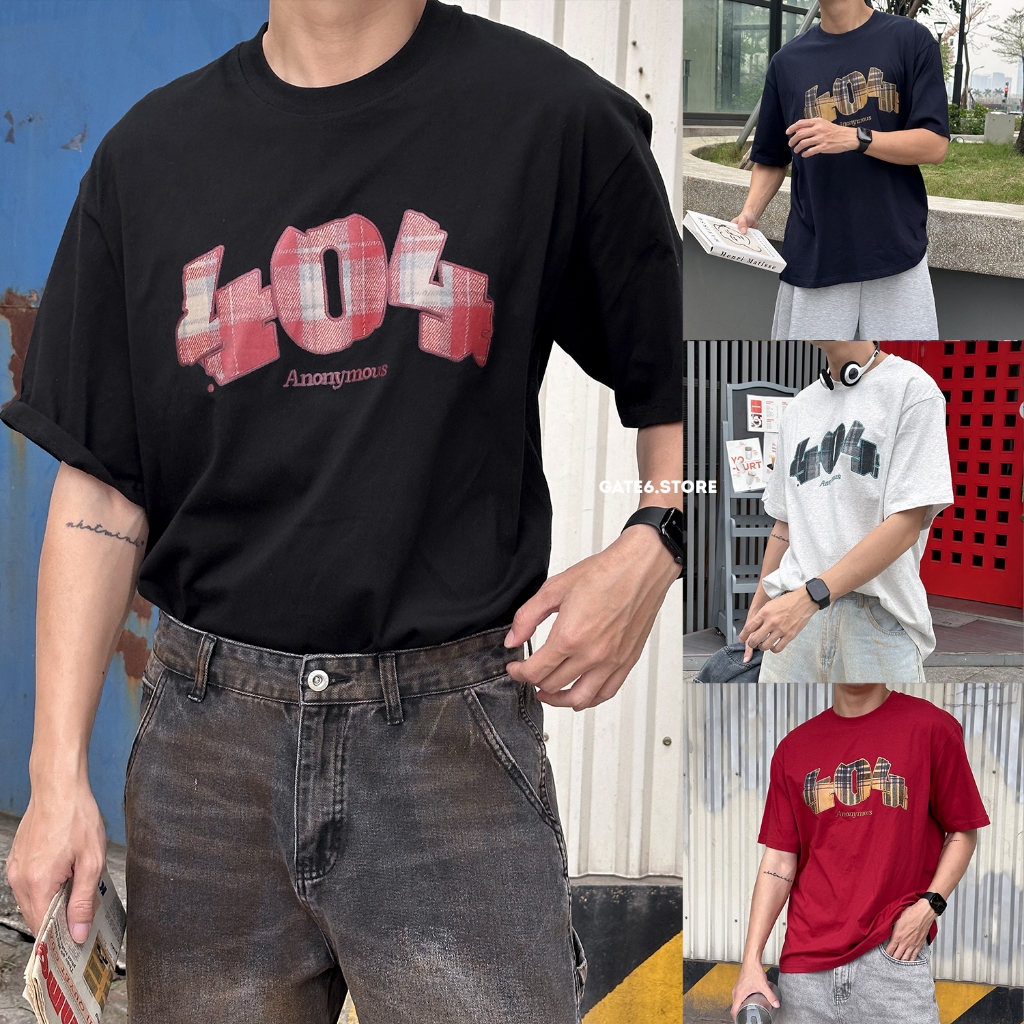 Áo Phông Nam HL Error, thun cổ tròn Unisex suông cotton 404 - GATE6 - 5556