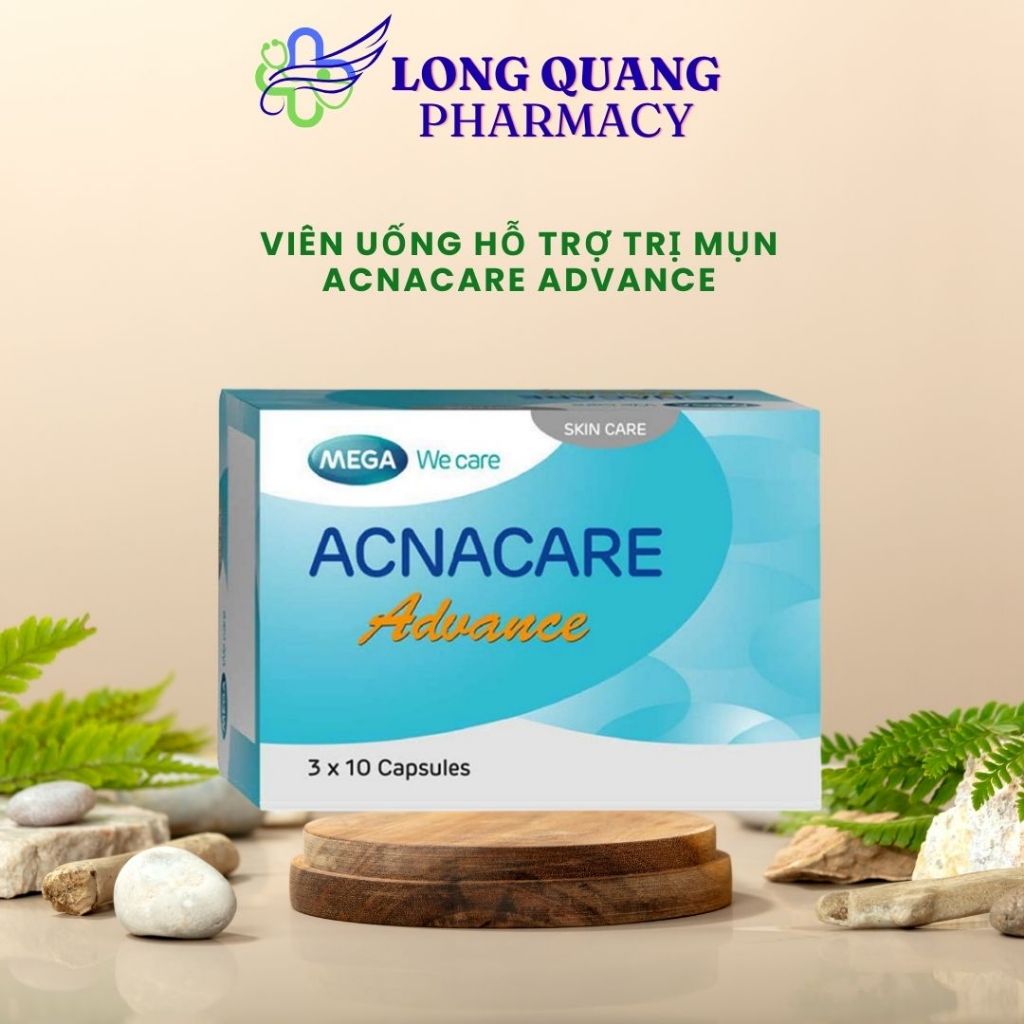 Viên uống hỗ trợ giảm tiết bã nhờn và ngăn ngừa mụn ACNACARE ADVANCE hộp 30 viên nang mềm date (05/1