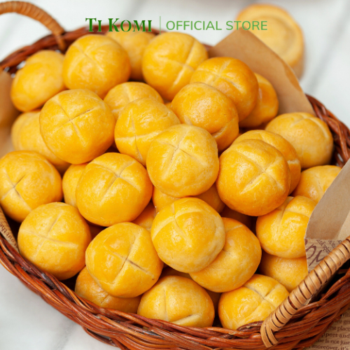 Bánh Dứa Mini TIKOMI Cao Cấp, Bánh Dứa Ăn Vặt Thơm Ngon Bánh Dứa Mini Ít Ngọt Mềm Mịn