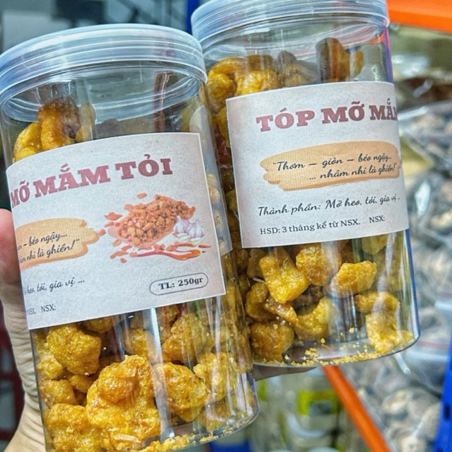 hủ 250gr Tóp Mỡ Cháy Tỏi