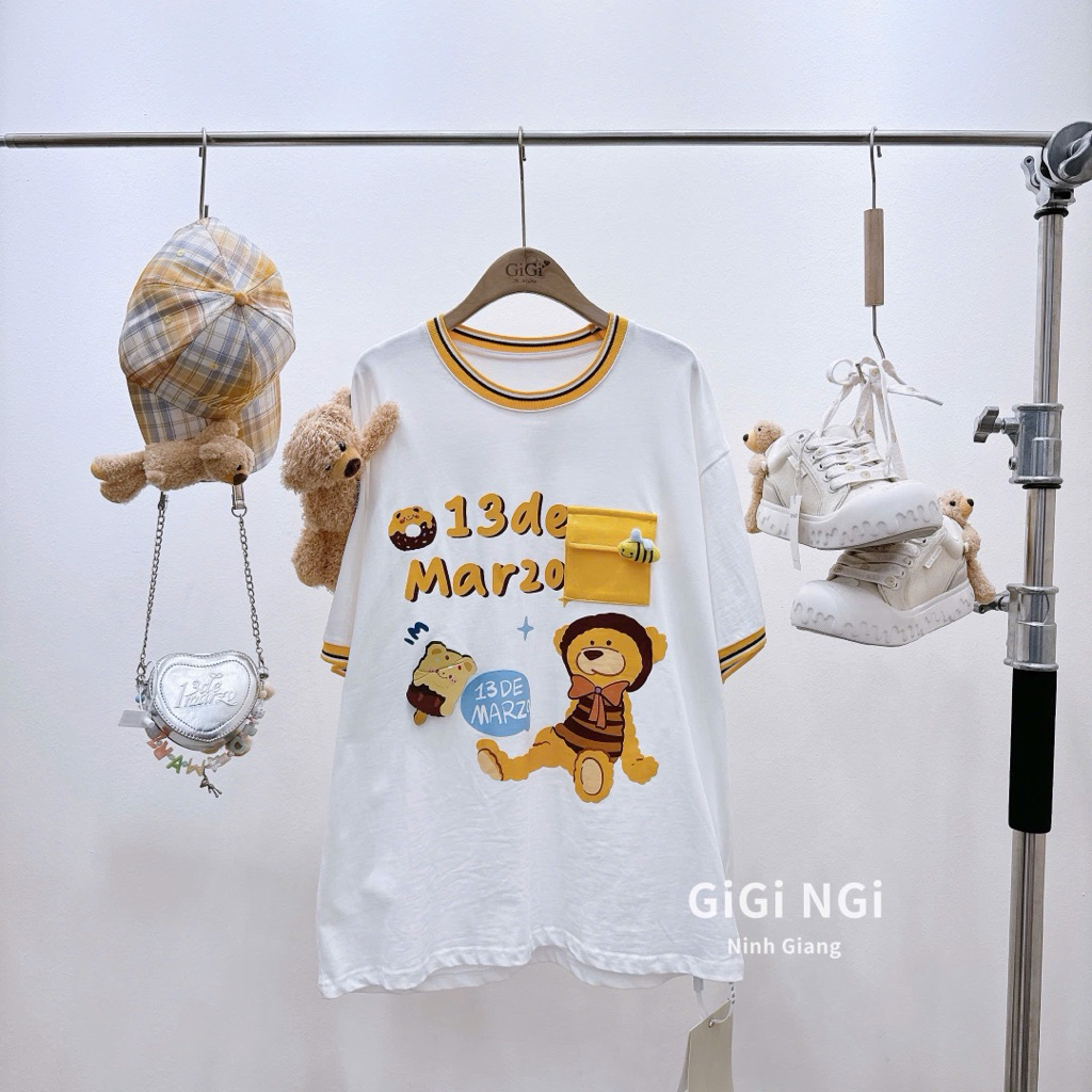 Áo phông 13De marzo gấu ong vàng Qccc