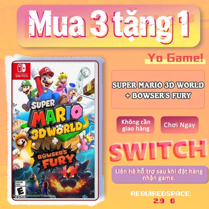 Super Mario 3D World + Bowser’s Fury Nintendo Switch – Mua 3 Tặng 1
