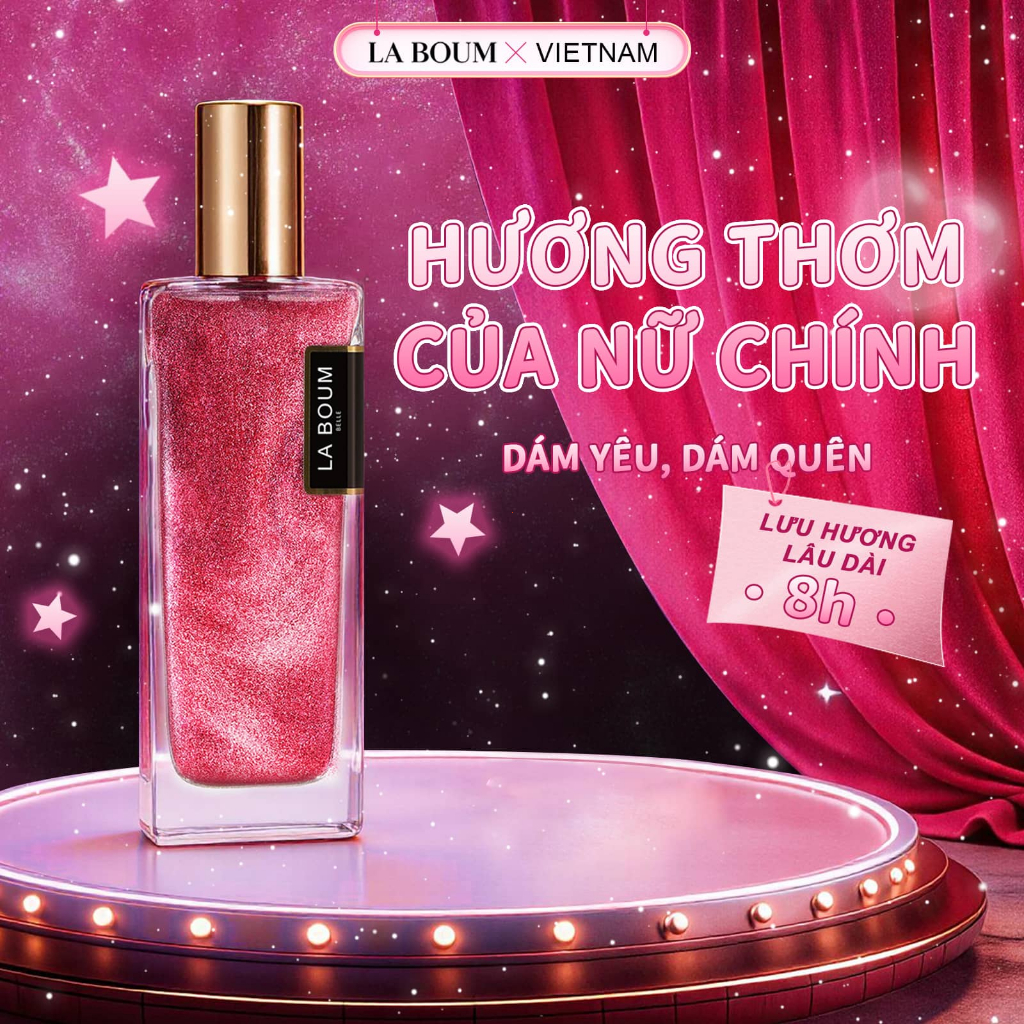 LABOUM Nước Hoa Body Có Nhũ – Thơm Lâu, Mùi Rose - Berlin Girl, Unisex