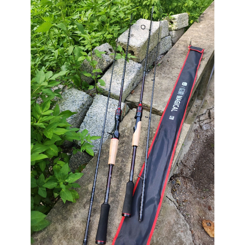 CẦN CÂU LURE LONG THẦN PHÔI CACBON XOẮN X TOÀN THÂN ĐỘ CỨNG MH ĐẦU PU CHỐNG XOẮN