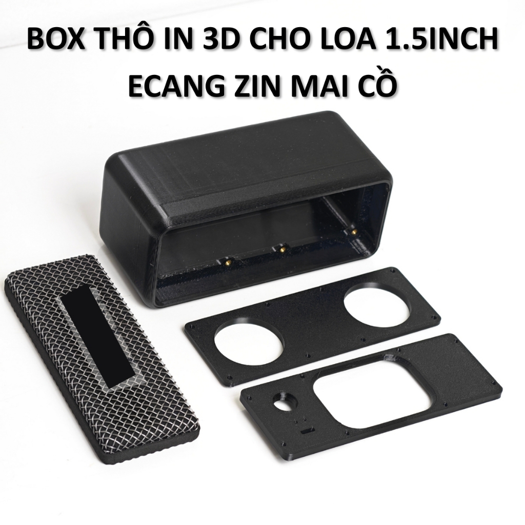 Box loa in 3D bọc da ecang zin mai cồ ghép loa 1.5-1.75inch 161x68x60mm