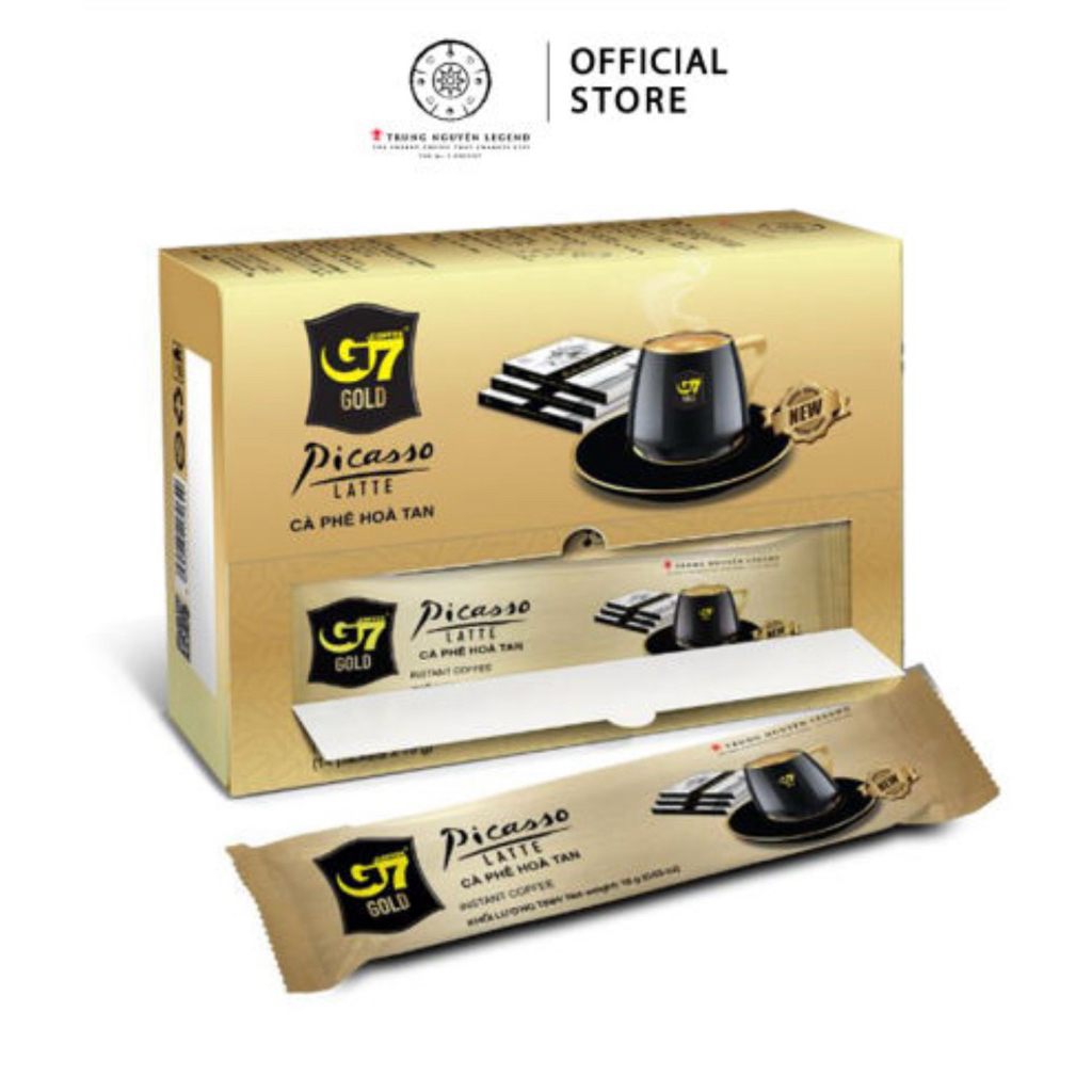 CÀ PHÊ HOÀ TAN TRUNG NGUYÊN G7 GOLD PICASSO LATTE| Hộp 14 gói - 18g