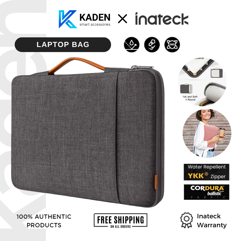 Túi Xách Chống Sốc Laptop Inateck EdgeKeeper 360° B1 Chống Nước, Tay Cầm Ẩn (13/14/15/15.6 inch) - LB02006