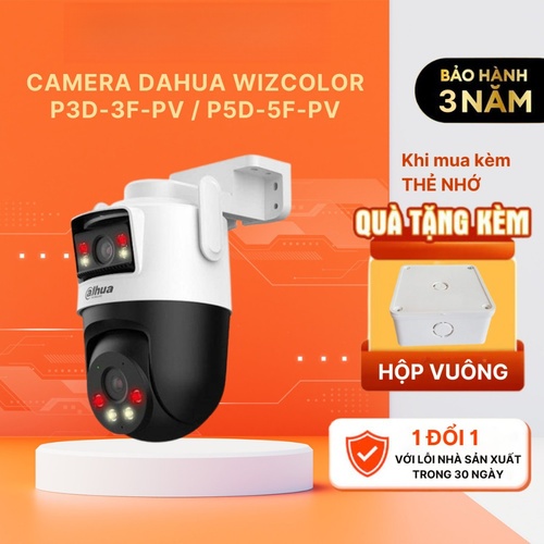 Camera WiFi Dahua 2 ống kính P3D-3F-PV / P5D-5F-PV ( Picoo Dual ) báo động đèn và còi hú, tùy chỉnh