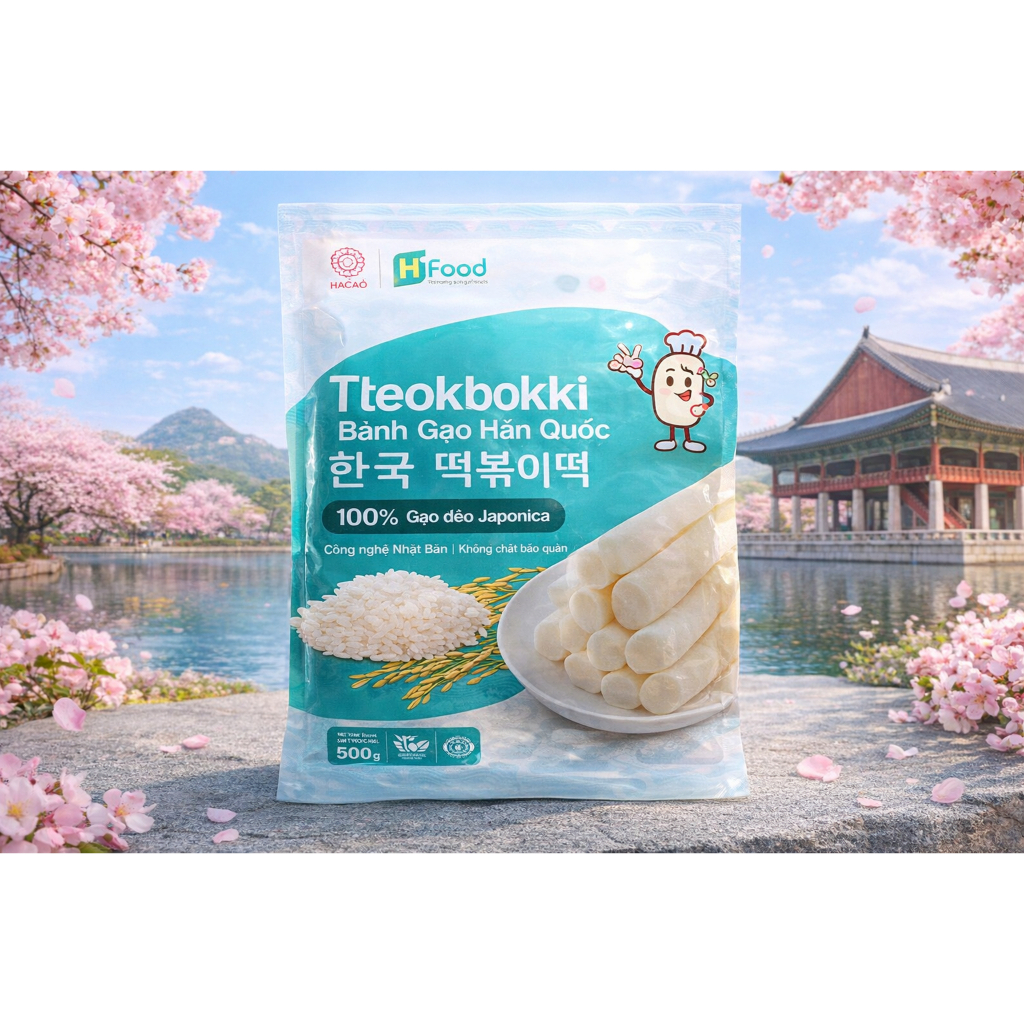Bánh Gạo Hàn Quốc Tteokbokki Hfood,Chả Cá Hàn Quốc Busan,Xốt Topokki OTOKI,Xốt Phô Mai OTOKI