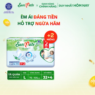 [HỎA TỐC] Tã dán người lớn SunMate M18/L18/XL18 + 2 miếng