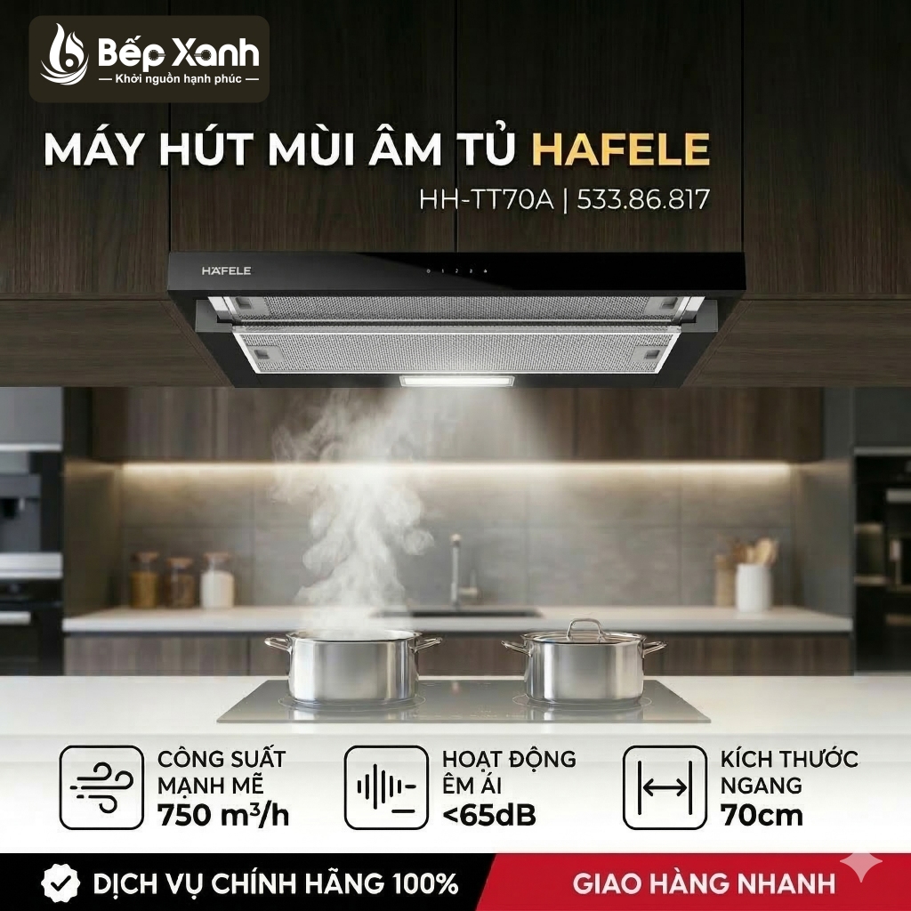 [FREESHIP HCM] Máy Hút Mùi Âm Tủ HH-TT70A 70cm Hafele 533.86.817 - Ngang 70cm