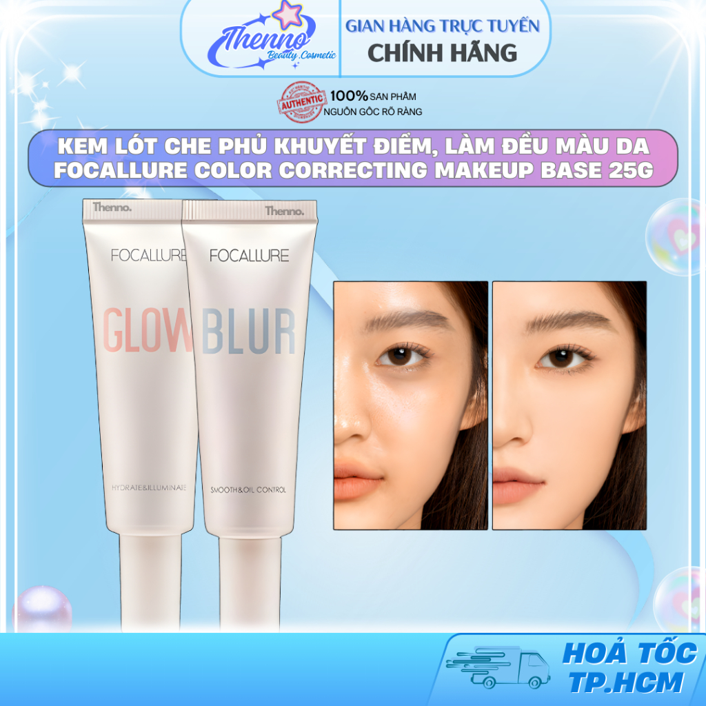Kem Lót Che Phủ Khuyết Điểm, Làm Đều Màu Da Focallure Color Correcting Makeup Base 25g