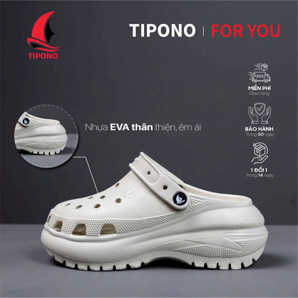 DÉP SỤC NHỰA TIPONO CAO 7CM , CHẤT NHỰA EVA ÊM