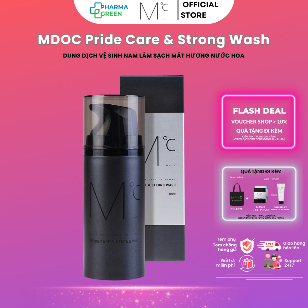 Dung Dịch Vệ Sinh Nam MdoC  Pride Care Strong Wash 100ml