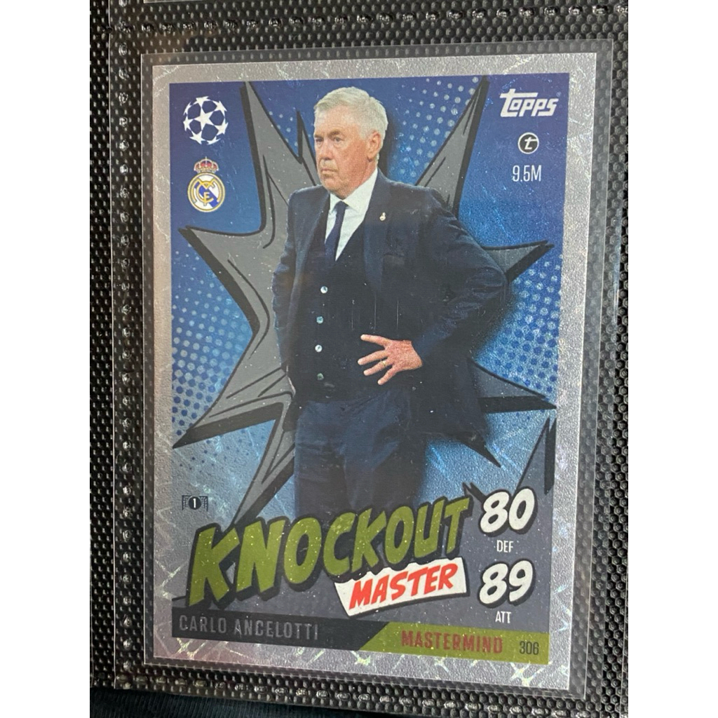 Thẻ Bóng Đá HLV Ancelotti Topps Match Attax Extra 2024-25 KNOCK OUT MASTER