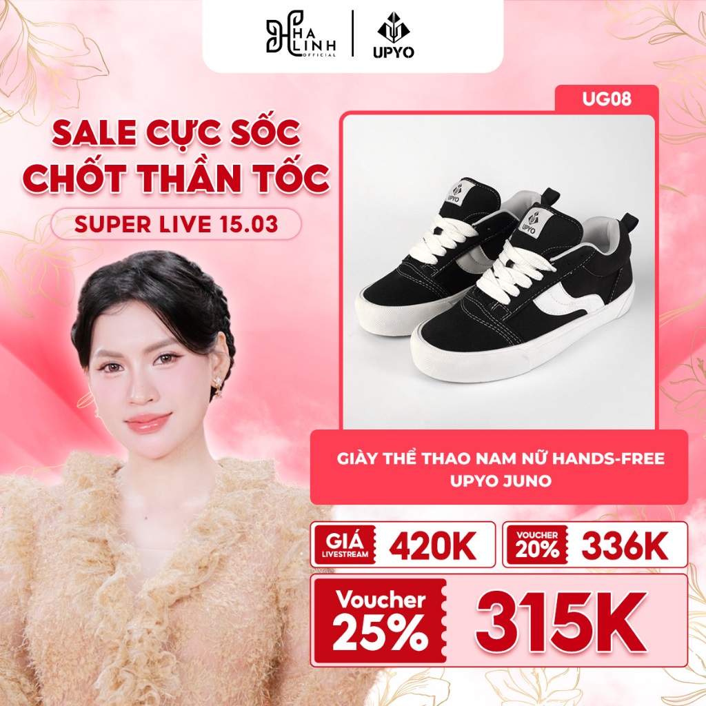 [Võ Hà Linh x UPYO] Giày Nam Nữ JUNO, Sneaker công năng, Giày thể thao chống trơn, tăng chiều cao-BH