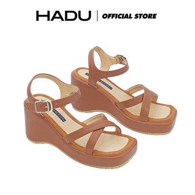 Sandal Đế Xuồng Quai Chéo 7P XIARA HADU MMX14 Chất Da PU Cao Cấp Đế Cao Su Chống Trượt BH 12 Tháng