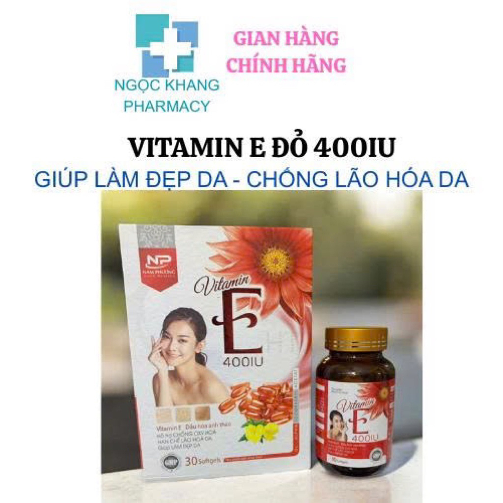 Vitamin E 400IU Tinh dầu Hoa Anh Thảo giúp làm đẹp da - Chống lão hoá da , cho làn da Trắng sáng