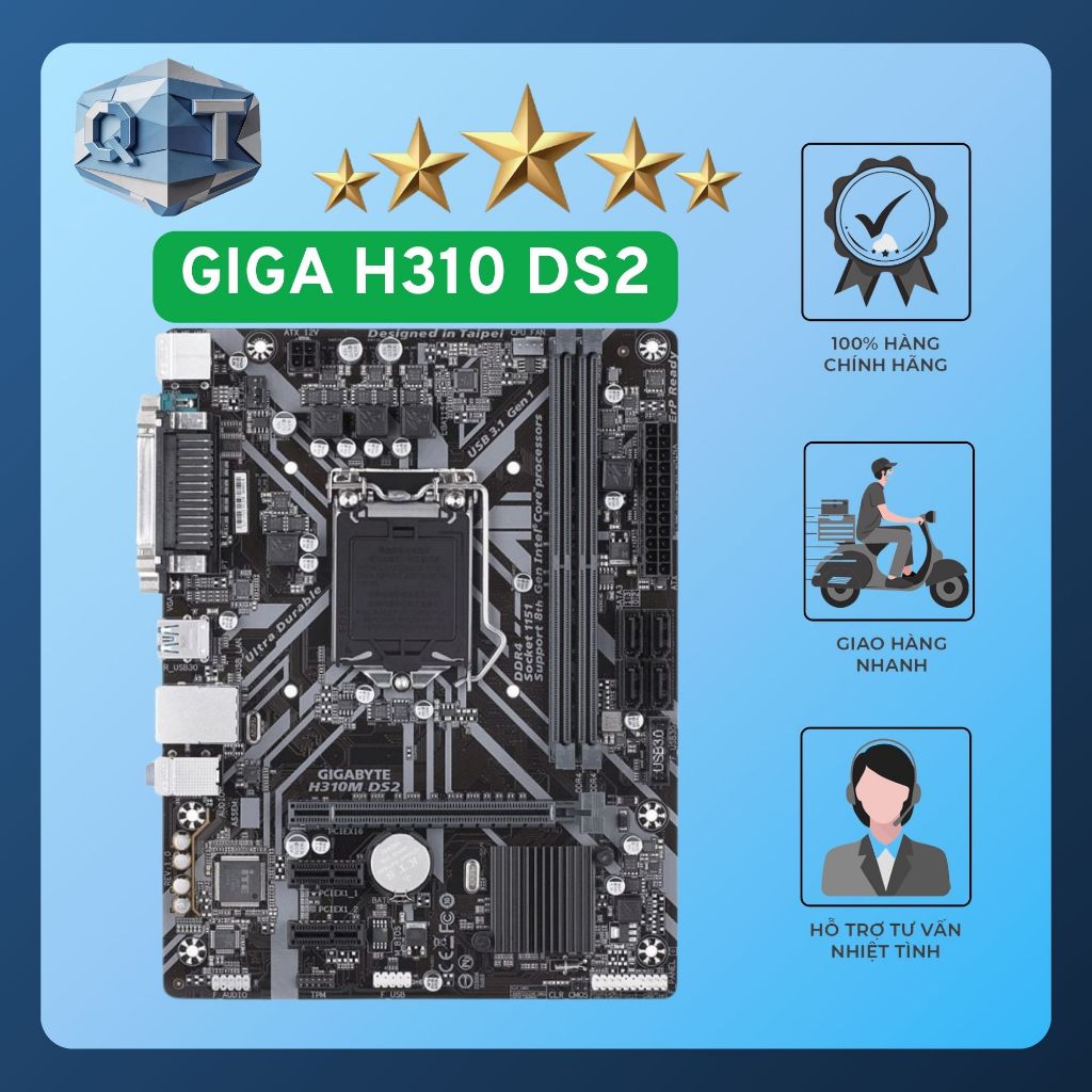 Mainboard H310 Các Hãng GIGABYTE Socket 1151v2 Có Đủ FE - Hàng Chất Lượng Cao.