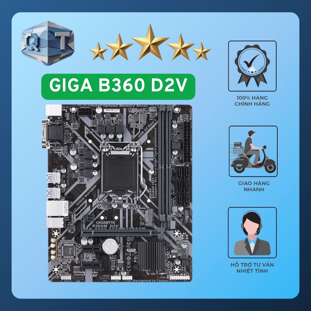 Mainboard B360 GIGABYTE Chính Hãng Đủ Chặn FE Giá Rẻ - Sản Phẩm Chất Lượng Cao.