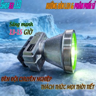 [Đèn đội đầu chóa 7cm] đèn soi thái lan kín nước, có màn hình, laser sáng mạnh trên 12 giờ (hộp nhựa, dây đeo, cáp sạc)