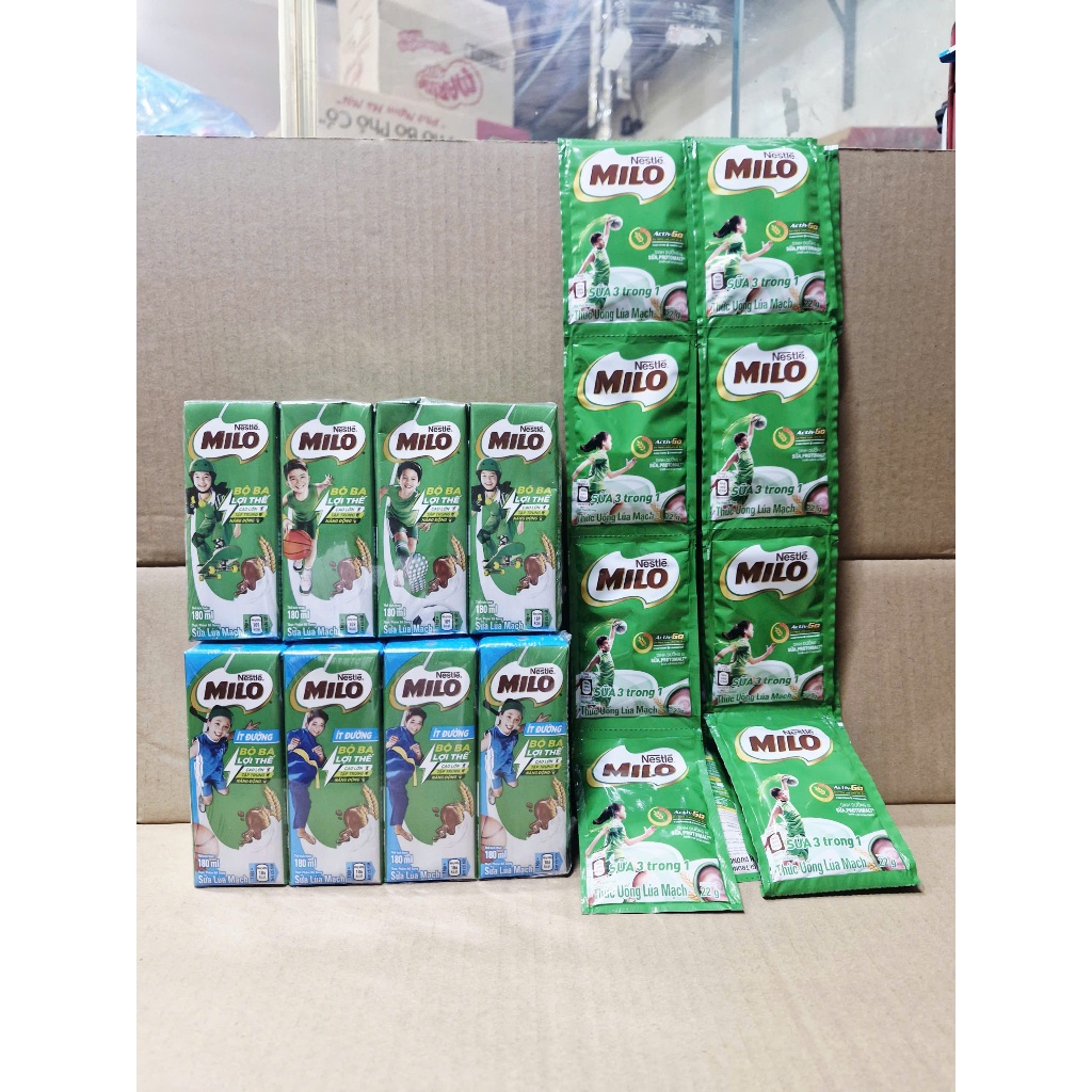 Combo 2 vỉ sữa MILO 180ml (8 hộp)