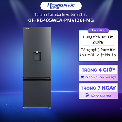 Tủ Lạnh Toshiba Inverter 321 lít GR-RB405WEA-PMV(06)-MG {Ship HCM 0Đ}