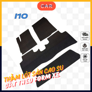 HUYNDAI I10,thảm lót sàn cao su theo xe I10 cắt theo phom xe màu đen/dùng chung 2 mặt/nguyên bộ
