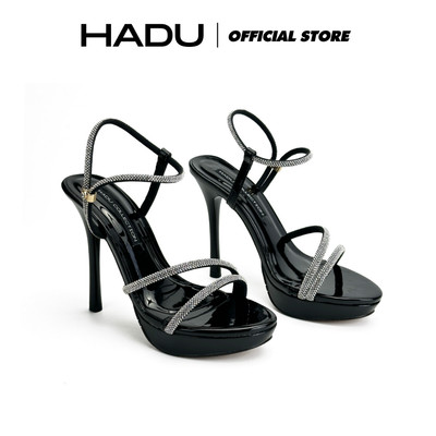 Giày Sandal Đính Đá XAVIER Đúp Trước 3P Cao Gót 12P HADU M1217 Chất Liệu Cao Cấp BH 12T