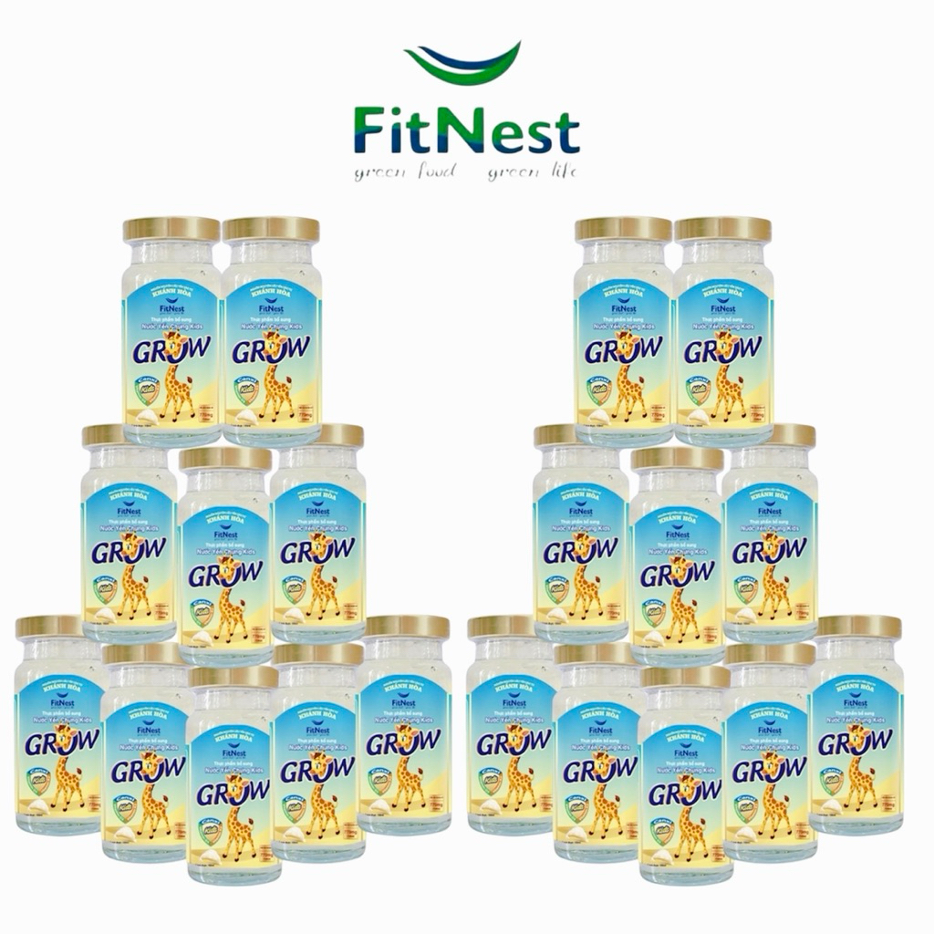 [ Combo 20 Lọ Trơn ] FitNest yến Chưng KIDS GROW - 150ML/LỌ - 770mg yến Tươi - Hỗ Trợ Sức Khoẻ