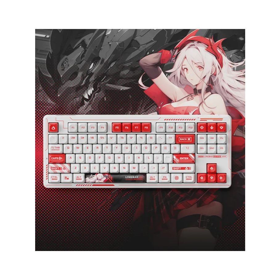 (NEW-SẴN) LINGBAO K87/K87 PRO - Bàn phím cơ không dây - 3 MODE - LED RGB - Mạch xuôi - Pin 8000 mAh