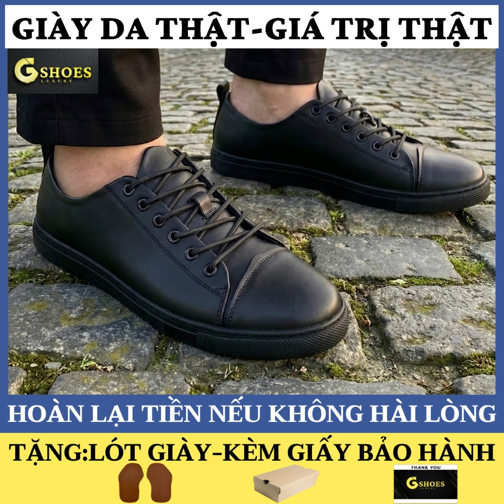 Giày buộc dây giày da nam cao cấp chất liệu da thật đế cao su khâu chỉ bảo hành 12 tháng TK0118